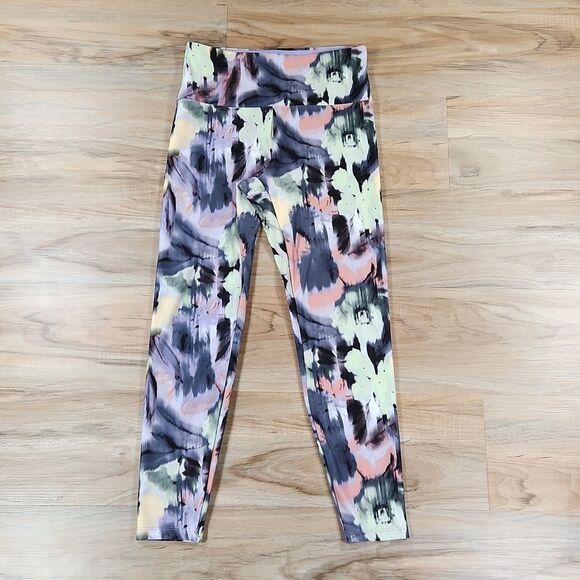 ☔️🔸️Bally Floral Print "Kayla Chalk Violet" High Waist Athletic Pants Medium - Picture 5 of 11